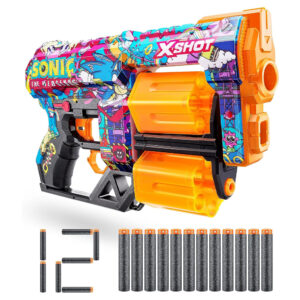 ZURU XSHOT SKINS SERIES 1 DREAD SONIC (12 DARTS) ROBOTNIK (36583)