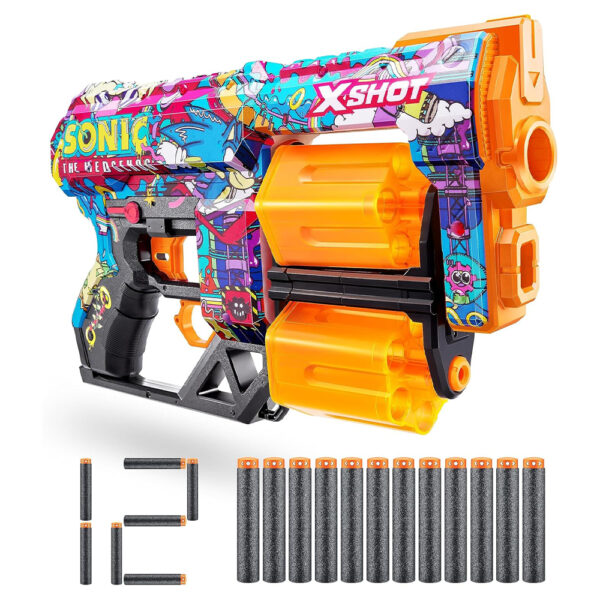 ZURU XSHOT SKINS SERIES 1 DREAD SONIC (12 DARTS) ROBOTNIK (36583)