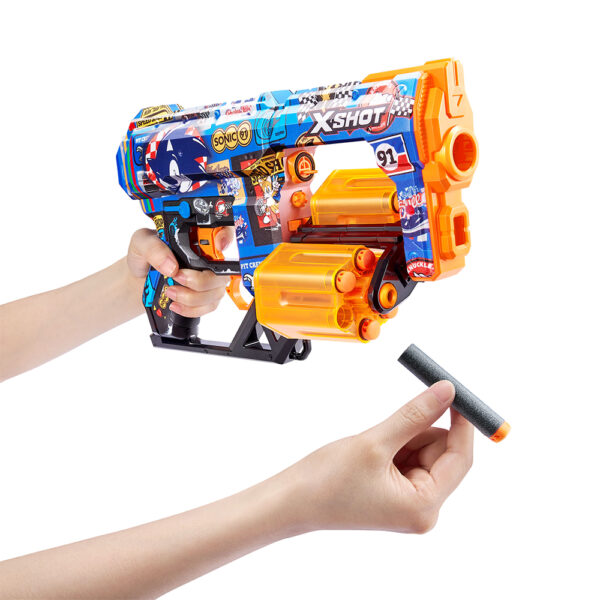 ZURU XSHOT SKINS SERIES 1 DREAD SONIC (12 DARTS) RACE TEAM (36583) - Image 4