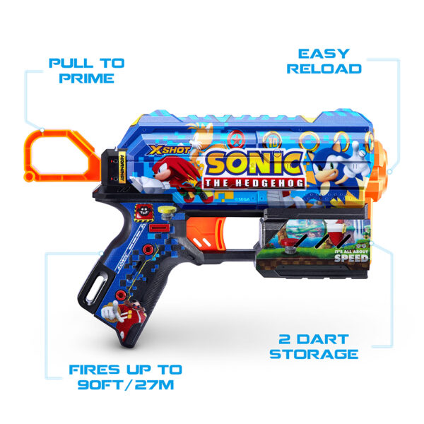 ZURU XSHOT SKINS SERIES 1 FLUX Sonic (8 Darts) MEGA SONIC (36648) - Image 3