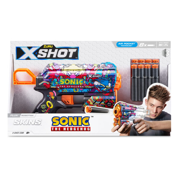 ZURU XSHOT SKINS SERIES 1 FLUX Sonic (8 Darts) ROBOTNIK (36648) - Image 2