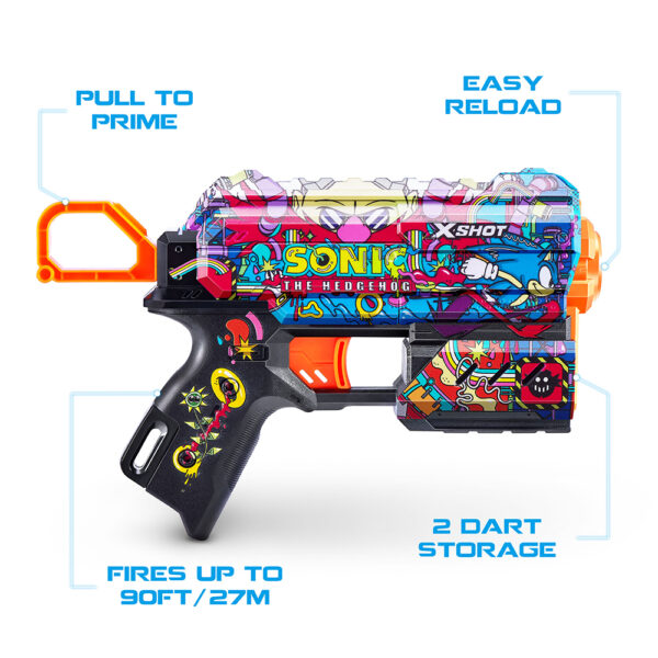 ZURU XSHOT SKINS SERIES 1 FLUX Sonic (8 Darts) ROBOTNIK (36648) - Image 3
