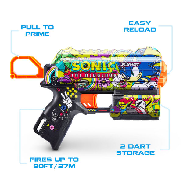 ZURU XSHOT SKINS SERIES 1 FLUX Sonic (8 Darts) HYPER SPIKE (36648) - Image 3