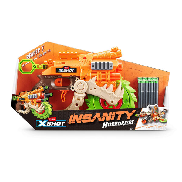 ZURU XSHOT INSANITY SERIES 1 HORRORFIRE REAPER-X (8DARTS) - Image 2