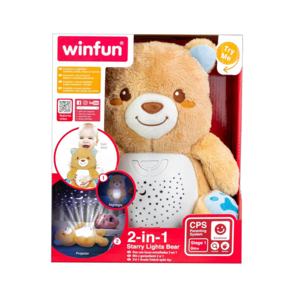 Winfun Toys: 2-in-1 Starry Lights Bear 000825 - Image 2