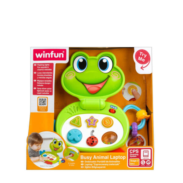 Winfun Toys: Busy Animal Laptop - Froggy 08001A - Image 2