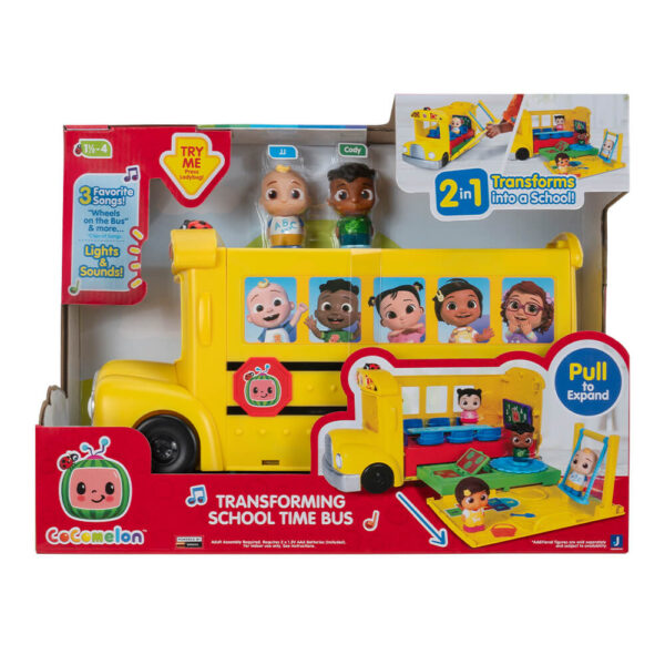 Jazwares Cocomelon Vehicle (Transforming School Time Bus) - Image 8