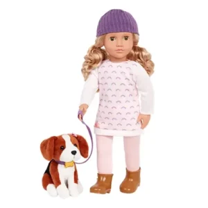 Doll w/Pet Dog, Ember & Beagle