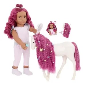 Doll w/Pet Foal, Estra & Delta