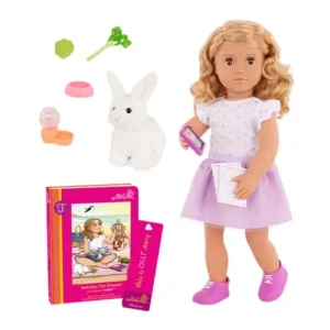 Posable 18-inch Doll & Storybook Set and "Summer Pet Friends"