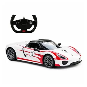 Rastar R/C Car Porche 918 Spyder Weissach 1:14 White