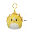 Jazwares Squishmallows - Clip-On: Prehistoric Squad - Yellow Triceratops - Lancaster (3.5 Inch)