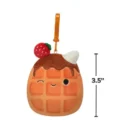 Jazwares Squishmallows - Clip-On: Food Squad - Waffle with Strawberry & Whipped Cream - Weaver (3.5 Inch)