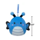 Jazwares Squishmallows - Clip-On: Wildlife Squad - Blue Butterfly - Waverly (3.5 Inch)