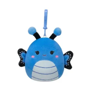 Jazwares Squishmallows - Clip-On: Wildlife Squad - Blue Butterfly - Waverly (3.5 Inch)