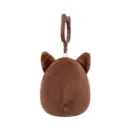 Jazwares Squishmallows - Clip-On: Buddy Squad -  Dark Brown Chihuahua - Barkevina (3.5 Inch)