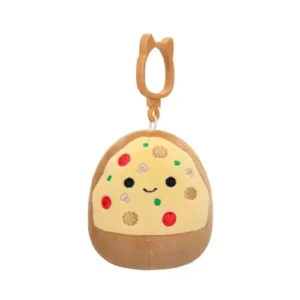 Jazwares Squishmallows - Clip-On: Food Squad - Supreme Pizza Slice with Mushroom - Chea (3.5 Inch)