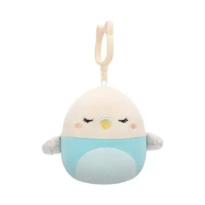 Jazwares Squishmallows - Clip-On: Buddy Squad - Blue & White Parakeet - Tycho (3.5 Inch)