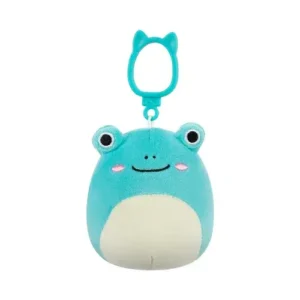 Jazwares Squishmallows - Clip-On: Wildlife Squad - Aqua Frog - Robert (3.5 Inch)