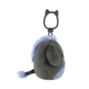 Jazwares Squishmallows - Clip-On: Wildlife Squad - Charcoal & Periwinkle Donkey - Don (3.5 Inch)