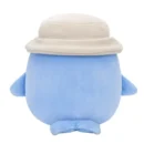 Jazwares Squishmallows - Core: Style Squad -  Light Blue Whale with White Bucket Hat - Samir (7.5 Inch)