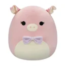 Jazwares Squishmallows - Core: Jumbo Plush - Style Squad - Pink Pig with Purple Bow Tie - Hettie (20 Inch)