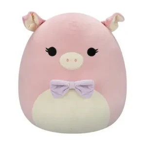 Jazwares Squishmallows - Core: Jumbo Plush - Style Squad - Pink Pig with Purple Bow Tie - Hettie (20 Inch)
