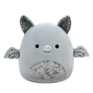 Jazwares Squishmallows - Core: Fantasy Squad - Grey Tonal Bat with Grey Velvet Accents - Millenia (12 Inch)