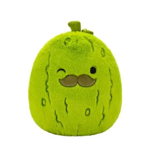 Jazwares Squishmallows - Fuzz-A-Mallows: Food Squad - Pickle with Mustache - Charles (12 Inch)