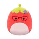 Jazwares Squishmallows - Core: Seasonal Squad - Red Strawberry with Fuzzy Belly, Glasses & Flower Pin - Scarlet (12 Inch)