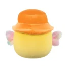 Jazwares Squishmallows - Core: Seasonal Squad - Yellow Butterfly with Fuzzy Rainbow Belly & Bucket Hat - Nixie (12 Inch)