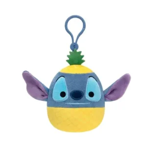 Jazwares Squishmallow - Clip-On - Cartoon Animation: Disney - Lilo & Stitch - Pineapple Stitch (3.5 Inch)