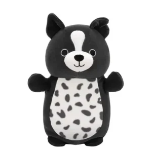 Jazwares Squishmallows - HugMees: Black and White Spotted Border Collie - Monty (10 Inch)