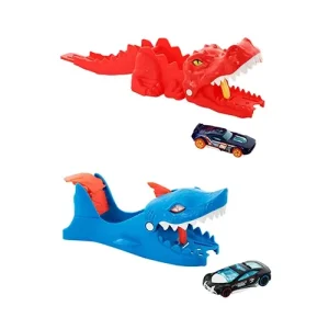 Mattel Hot Wheels City Nemesis Launcher Playset Dino-Shark Launcher ( One Random Piece)
