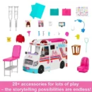 Mattel Barbie Toys, Transforming Ambulance And Clinic Playset, 20+ Accessories, Care Clinic