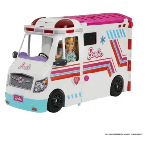 Mattel Barbie Toys, Transforming Ambulance And Clinic Playset, 20+ Accessories, Care Clinic