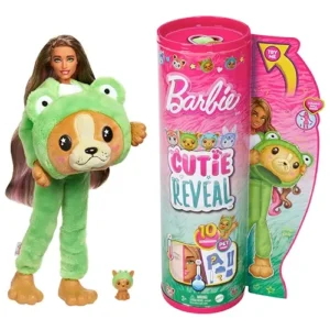Mattel Barbie Cutie Reveal Costume-themed Series Doll & Accessories With 10 Surprises, Puppy as Frog