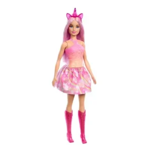 Mattel Barbie Unicorn Doll With Pink Hair, Ombre Outfit And Unicorn Accessories