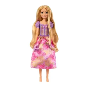 Mattel Disney Princess Rapunzel Fashion Doll Set, Spin & Reveal with 11 Surprises Including 5 Accessories, 5 Stickers & Play Scene, Inspired by Movie