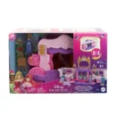 Mattel Disney Princess Carriage To Castle Transforming Playset With Aurora Small Doll, 4 Figures & 3 Levels