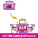 Mattel Disney Princess Carriage To Castle Transforming Playset With Aurora Small Doll, 4 Figures & 3 Levels