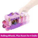 Mattel Disney Princess Carriage To Castle Transforming Playset With Aurora Small Doll, 4 Figures & 3 Levels