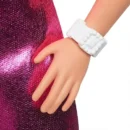 Mattel Barbie Fashionistas Doll #230 in Metallic Pink Minidress With Heart Cut-Out, Blond Hair