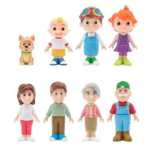 Jazwares CocoMelon Family 8PK (Dad-Mom-Grandma-GrandPa-JJ Bingo-Tom Tom- Yoyo))