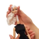 Mattel Barbie Basics Model 02 Collector Doll with Blonde Hair, Black Mini Dress & Gladiator Boots, Universal-fit Fashions, Posable Body & Swappable Doll Head