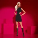 Mattel Barbie Basics Model 02 Collector Doll with Blonde Hair, Black Mini Dress & Gladiator Boots, Universal-fit Fashions, Posable Body & Swappable Doll Head