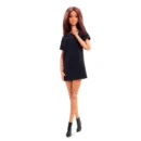 Mattel Barbie ​Basics Model 01 Collector Doll with Brunette Hair, Black Mini Dress & Shoes, Universal-fit Fashions, Posable Body & Swappable Doll Head