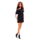 Mattel Barbie ​Basics Model 01 Collector Doll with Brunette Hair, Black Mini Dress & Shoes, Universal-fit Fashions, Posable Body & Swappable Doll Head