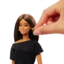 Mattel Barbie ​Basics Model 01 Collector Doll with Brunette Hair, Black Mini Dress & Shoes, Universal-fit Fashions, Posable Body & Swappable Doll Head