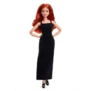 Mattel Barbie Basics Model 04 Collector Doll with Red Curly Hair, Black Mini Dress & Boots, Universal-fit Fashions, Posable Petite Body & Swappable Doll Head